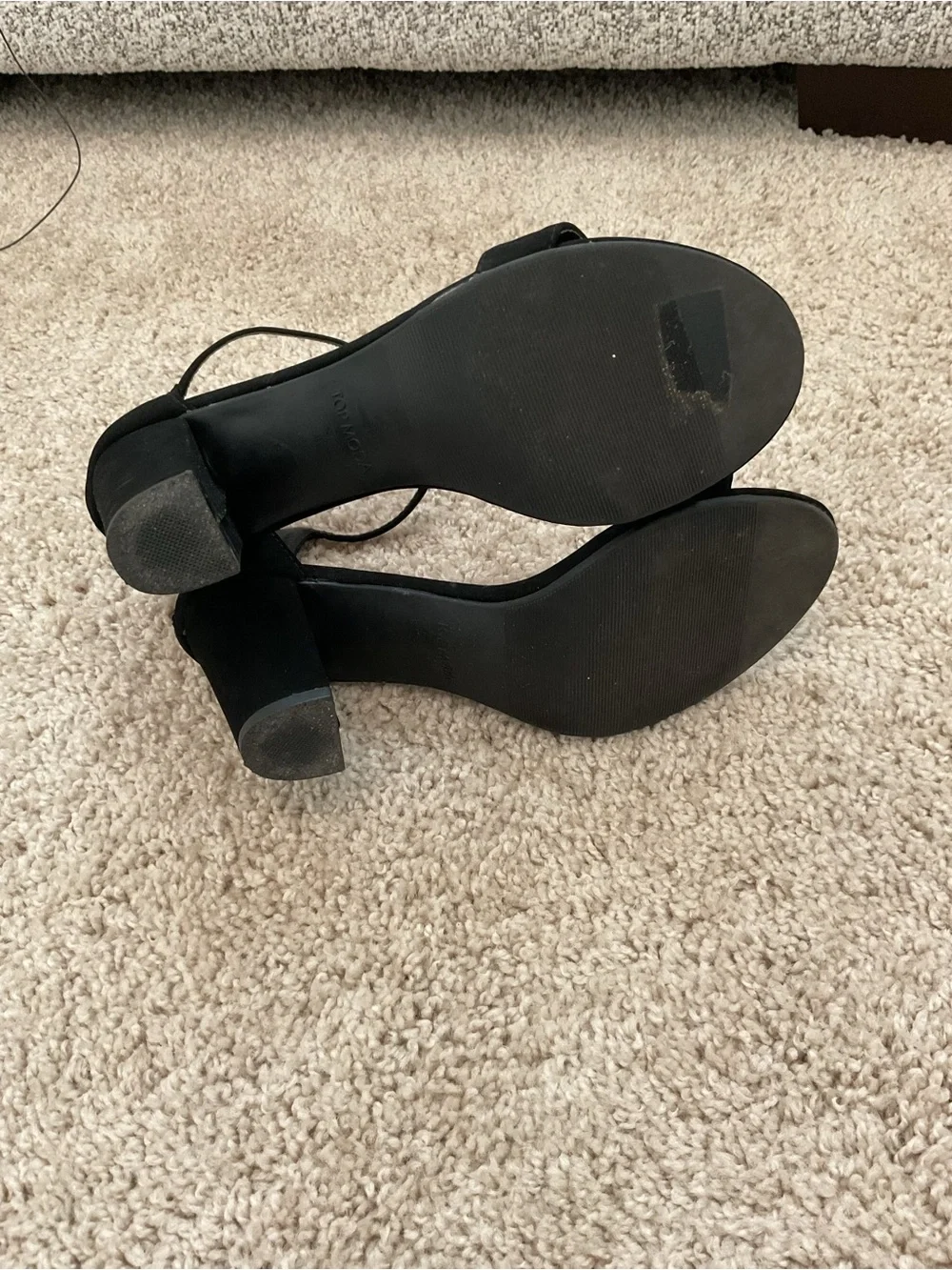 Amazon Black Ankle-Strap Block Heel Sandals